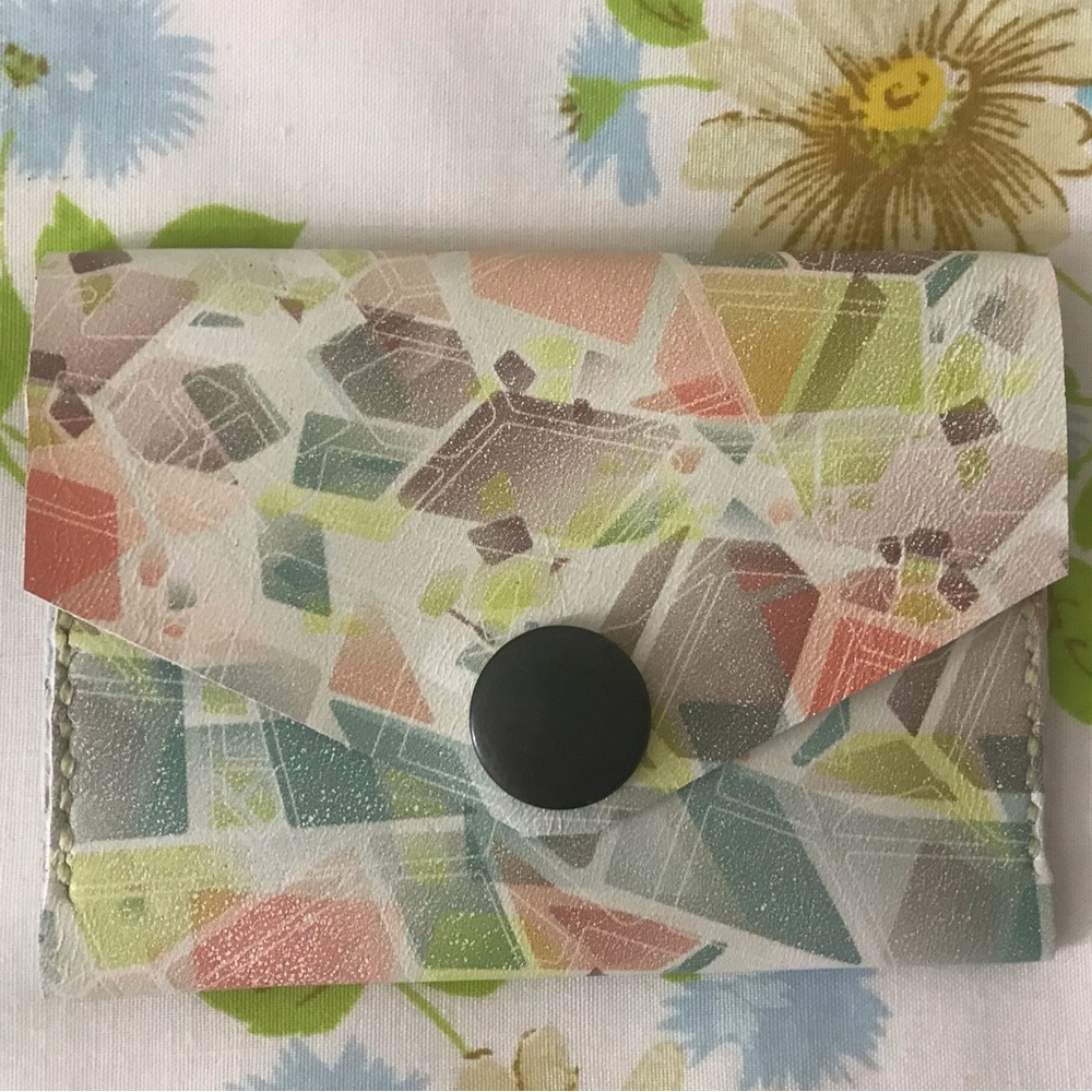 Hand Crafted Multicolor Abstract Wallet - Picture 1 of 5